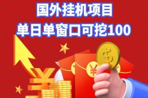 国外挂机项目：单日单窗口可挖出100米，全自动，可多开（操作教程）