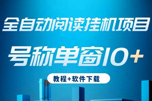 全自动阅读挂机项目，号称单窗10+（教程+软件）