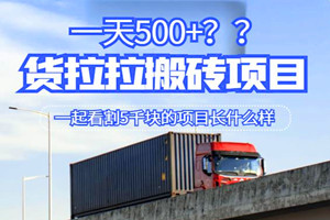 最新外面割5千多的货拉拉搬砖项目：号称一天500-800（解密）