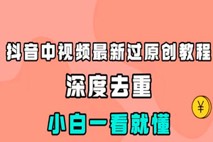 中视频如何搬运过原创？最新方法揭秘，深度去重（视频教程+全套工具软件）